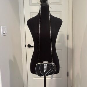 Rhinestone black dress purse
